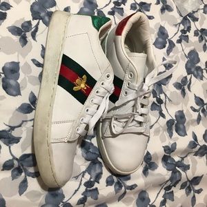 White Gucci shoes